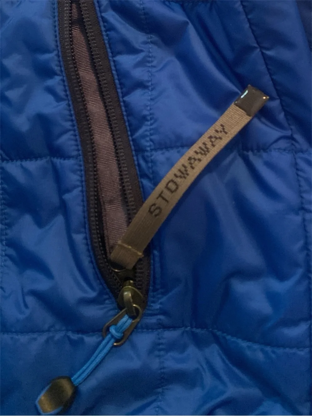 L.L. Bean Men's Blue Quilted Stowaway Lightweight Jacket